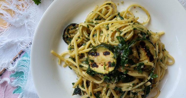 Parsley and Grilled Courgette Pasta